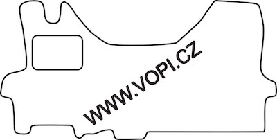 Koberec do kabiny Iveco Daily obytné auto 2014 -> Perfectfit bez cípu mezi sedadly (8117)